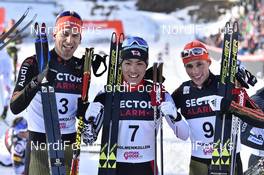 11.03.2017, Oslo, Norway (NOR): Bjoern Kircheisen (GER), Akito Watabe (JPN), Eric Frenzel (GER) - FIS world cup nordic combined, individual gundersen HS134/10km, Oslo (NOR). www.nordicfocus.com. © Thibaut/NordicFocus. Every downloaded picture is fee-liable.