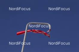11.03.2017, Oslo, Norway (NOR): Event Feature: a wind flag - FIS world cup nordic combined, individual gundersen HS134/10km, Oslo (NOR). www.nordicfocus.com. © Manzoni/NordicFocus. Every downloaded picture is fee-liable.