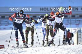 11.03.2017, Oslo, Norway (NOR): Magnus Hovdal Moan (NOR), Manuel Faisst (GER), Franz-Josef Rehrl (AUT) - FIS world cup nordic combined, individual gundersen HS134/10km, Oslo (NOR). www.nordicfocus.com. © Thibaut/NordicFocus. Every downloaded picture is fee-liable.