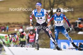 18.03.2017, Schonach, Germany (GER): Philipp Orter (AUT), Bryan Fletcher (USA) - FIS world cup nordic combined, individual gundersen HS106/10km, Schonach (GER). www.nordicfocus.com. © Thibaut/NordicFocus. Every downloaded picture is fee-liable.