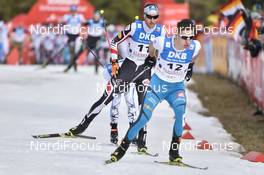 19.03.2017, Schonach, Germany (GER): Laurent Muhlethaler (FRA), Bernhard Gruber (AUT) - FIS world cup nordic combined, individual gundersen HS106/10km, Schonach (GER). www.nordicfocus.com. © Thibaut/NordicFocus. Every downloaded picture is fee-liable.