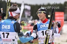 19.03.2017, Schonach, Germany (GER): Francois Braud (FRA), Akito Watabe (JPN) - FIS world cup nordic combined, individual gundersen HS106/10km, Schonach (GER). www.nordicfocus.com. © Thibaut/NordicFocus. Every downloaded picture is fee-liable.