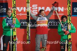 22.01.2017, Zakopane, Poland (POL): Andreas Wellinger (GER), Kamil Stoch (POL), Richard Freitag (GER), (l-r) - FIS world cup ski jumping, individual HS140, Zakopane (POL). www.nordicfocus.com. © Rauschendorfer/NordicFocus. Every downloaded picture is fee-liable.