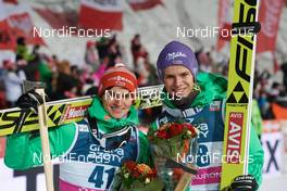 22.01.2017, Zakopane, Poland (POL): Richard Freitag (GER), Andreas Wellinger (GER), (l-r) - FIS world cup ski jumping, individual HS140, Zakopane (POL). www.nordicfocus.com. © Rauschendorfer/NordicFocus. Every downloaded picture is fee-liable.