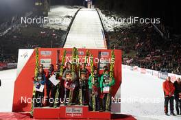 28.01.2017, Willingen, Germany (GER): award ceremony - FIS world cup ski jumping, team HS145, Willingen (GER). www.nordicfocus.com. © Rauschendorfer/NordicFocus. Every downloaded picture is fee-liable.
