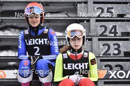 07.01.2017 Oberstdorf, Germany (GER): Luisa Goerlich (GER), Ksenia Kablukova (RUS) - FIS world cup ski jumping ladies, individual HS137, Oberstdorf (GER). www.nordicfocus.com. © Thibaut/NordicFocus. Every downloaded picture is fee-liable.
