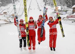 16.12.2017, Hinterzarten, Germany (GER): Yuki Ito (JPN), Kaori Iwabuchi (JPN), Yuka Seto (JPN), Sara Takanashi (JPN) - FIS world cup ski jumping ladies, team HS108, Hinterzarten (GER). www.nordicfocus.com. © Tumashov/NordicFocus. Every downloaded picture is fee-liable.