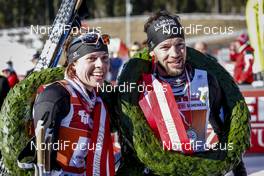 22.01.2017, Lienz, Austria (AUT): Aurelie Dabudyk (FRA), Ivan Perrilat-Boiteux (FRA), (l-r) - FIS Marathon Cup Dolomitenlauf, Lienz (AUT). www.nordicfocus.com. © Bragotto/NordicFocus. Every downloaded picture is fee-liable.