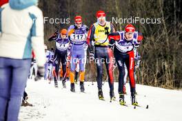 29.01.2017, Molina di Fiemme, Italy (ITA): Simen Engebretsen Nordli (NOR), Tord Asle Gjerdalen (NOR), Anders Aukland (NOR), (l-r)  - Ski Classics and FIS Marathon Cup Marcialonga, Molina di Fiemme (ITA). www.nordicfocus.com. © Bragotto/NordicFocus. Every downloaded picture is fee-liable.