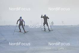 04.02.2017, Oberammergau, Germany (GER): warming up before the race - FIS Worldloppet Cup Koenig Ludwig Lauf, Oberammergau (GER). www.nordicfocus.com. © Rauschendorfer/NordicFocus. Every downloaded picture is fee-liable.