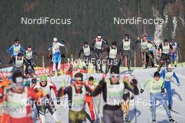 04.02.2017, Oberammergau, Germany (GER): Start of the 19 km race - FIS Worldloppet Cup Koenig Ludwig Lauf, Oberammergau (GER). www.nordicfocus.com. © Rauschendorfer/NordicFocus. Every downloaded picture is fee-liable.