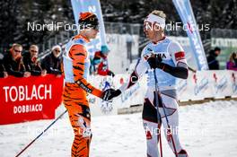 11.02.2017, Cortina-Toblach, Italy (ITA): Petter Eliassen (NOR), Morten Eide Pedersen (NOR), (l-r)  - Ski Classics, Cortina-Toblach (ITA). www.nordicfocus.com. © Bragotto/NordicFocus. Every downloaded picture is fee-liable.