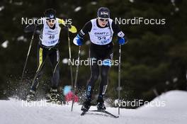 12.02.2017, Morez, France (FRA): Antoine Agnellet (FRA), Florian Pinel (FRA) - FIS Marathon Cup LaTransjurassienne, Morez (FRA). www.nordicfocus.com. © Thibaut/NordicFocus. Every downloaded picture is fee-liable.