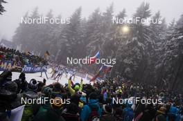 07.01.2018, Oberhof, Germany (GER): Emilien Jacquelin (FRA), Roman Rees (GER), Vetle Sjaastad Christiansen (NOR), Martin Ponsiluoma (SWE), Thomas Bormolini (ITA), Artem Tyshchenko (UKR), (l-r) -  IBU world cup biathlon, relay men, Oberhof (GER). www.nordicfocus.com. © Manzoni/NordicFocus. Every downloaded picture is fee-liable.