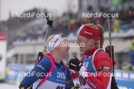 04.01.2018, Oberhof, Germany (GER): Grete Gaim (EST), Sarah Beaudry (CAN), (l-r) -  IBU world cup biathlon, sprint women, Oberhof (GER). www.nordicfocus.com. © Manzoni/NordicFocus. Every downloaded picture is fee-liable.