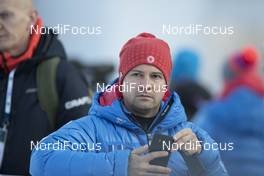 10.01.2018, Ruhpolding, Germany (GER): Juergen Bess (GER), social media coordinator Team USA -  IBU world cup biathlon, individual men, Ruhpolding (GER). www.nordicfocus.com. © Manzoni/NordicFocus. Every downloaded picture is fee-liable.