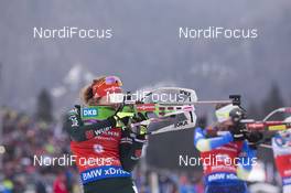 14.01.2018, Ruhpolding, Germany (GER): Laura Dahlmeier (GER) -  IBU world cup biathlon, mass women, Ruhpolding (GER). www.nordicfocus.com. © Manzoni/NordicFocus. Every downloaded picture is fee-liable.