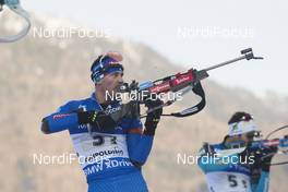 12.01.2018, Ruhpolding, Germany (GER): Dominik Windisch (ITA) -  IBU world cup biathlon, relay men, Ruhpolding (GER). www.nordicfocus.com. © Manzoni/NordicFocus. Every downloaded picture is fee-liable.