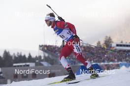 12.01.2018, Ruhpolding, Germany (GER): Macx Davies (CAN) -  IBU world cup biathlon, relay men, Ruhpolding (GER). www.nordicfocus.com. © Manzoni/NordicFocus. Every downloaded picture is fee-liable.