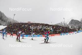 21.01.2018, Antholz, Italy (ITA): Anton Shipulin (RUS), Jakov Fak (SLO), Martin Fourcade (FRA), (l-r) -  IBU world cup biathlon, mass men, Antholz (ITA). www.nordicfocus.com. © Manzoni/NordicFocus. Every downloaded picture is fee-liable.