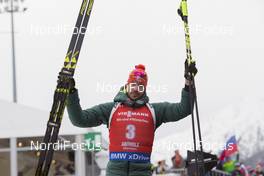 20.01.2018, Antholz, Italy (ITA): Arnd Peiffer (GER) -  IBU world cup biathlon, pursuit men, Antholz (ITA). www.nordicfocus.com. © Manzoni/NordicFocus. Every downloaded picture is fee-liable.