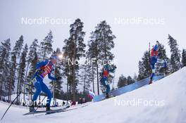 11.03.2018, Kontiolahti, Finland (FIN): Clare Egan (USA), Vita Semerenko (UKR), Iryna Kryuko (BLR), (l-r) - IBU world cup biathlon, mass women, Kontiolahti (FIN). www.nordicfocus.com. © Manzoni/NordicFocus. Every downloaded picture is fee-liable.