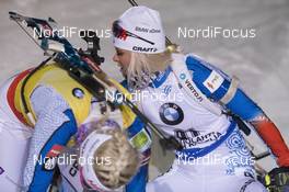 09.03.2018, Kontiolahti, Finland (FIN): Kaisa Makarainen (FIN), Mari Laukkanen (FIN), (l-r) -  IBU world cup biathlon, sprint women, Kontiolahti (FIN). www.nordicfocus.com. © Manzoni/NordicFocus. Every downloaded picture is fee-liable.