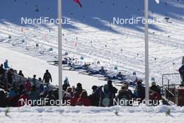 18.03.2018, Oslo, Norway (NOR): Felix Leitner (AUT), Jakov Fak (SLO), Lukas Hofer (ITA), Sean Doherty (USA), (l-r) - IBU world cup biathlon, relay men, Oslo (NOR). www.nordicfocus.com. © Manzoni/NordicFocus. Every downloaded picture is fee-liable.