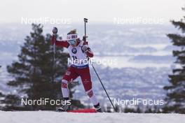 15.03.2018, Oslo, Norway (NOR): Baiba Bendika (LAT) - IBU world cup biathlon, sprint women, Oslo (NOR). www.nordicfocus.com. © Manzoni/NordicFocus. Every downloaded picture is fee-liable.