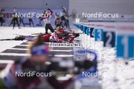 24.01.2018, Ridnaun, Italy (ITA): Sarah Beaudry (CAN) - IBU Open European championships biathlon, individual women, Ridnaun (ITA). www.nordicfocus.com. © Manzoni/NordicFocus. Every downloaded picture is fee-liable.