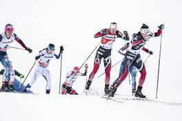04.01.2018, Oberstdorf, Germany (GER): Krista Parmakoski (FIN), Ingvild Flugstad Oestberg (NOR), Heidi Weng (NOR), (l-r), (l-r)  - FIS world cup cross-country, tour de ski, mass women, Oberstdorf (GER). www.nordicfocus.com. © Modica/NordicFocus. Every downloaded picture is fee-liable.