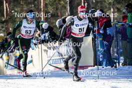 17.03.2018, Falun Sweden (SWE): Jonas Dobler (GER), Jonas Baumann (SUI), (l-r)  - FIS world cup cross-country, mass men, Falun (SWE). www.nordicfocus.com. © Modica/NordicFocus. Every downloaded picture is fee-liable.