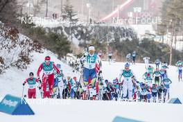 10.02.2018, Pyeongchang, Korea (KOR): Masako Ishida (JPN), Justyna Kowalczyk (POL), Charlotte Kalla (SWE), Kerttu Niskanen (FIN), (l-r)  - XXIII. Olympic Winter Games Pyeong Chang 2018, cross-country, skiathlon women, Pyeong Chang (KOR). www.nordicfocus.com. © Modica/NordicFocus. Every downloaded picture is fee-liable.
