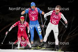 21.02.2018, Pyeongchang, Korea (KOR): Len Valjas (CAN), Dietmar Noeckler (ITA), Dominik Bury (POL), (l-r)  - XXIII. Olympic Winter Games Pyeongchang 2018, cross-country, team sprint,  Pyeongchang (KOR). www.nordicfocus.com. © Modica/NordicFocus. Every downloaded picture is fee-liable.