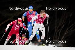 21.02.2018, Pyeongchang, Korea (KOR): Len Valjas (CAN), Dietmar Noeckler (ITA), Dominik Bury (POL), (l-r)  - XXIII. Olympic Winter Games Pyeongchang 2018, cross-country, team sprint,  Pyeongchang (KOR). www.nordicfocus.com. © Modica/NordicFocus. Every downloaded picture is fee-liable.