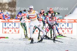 12.01.2018, Val di Fiemme, Italy (ITA): Jan Schmid (NOR), Lukas Klapfer (AUT), (l-r)  - FIS world cup nordic combined, individual gundersen HS134/10km, Val di Fiemme (ITA). www.nordicfocus.com. © Modica/NordicFocus. Every downloaded picture is fee-liable.