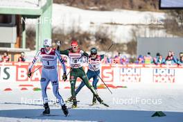 12.01.2018, Val di Fiemme, Italy (ITA): Akito Watabe (JPN), Eric Frenzel (GER), (l-r)  - FIS world cup nordic combined, individual gundersen HS134/10km, Val di Fiemme (ITA). www.nordicfocus.com. © Modica/NordicFocus. Every downloaded picture is fee-liable.