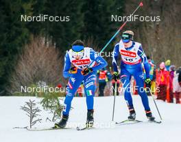 18.03.2018, Klingenthal, Germany (GER): Aaron Kostner (ITA), Leevi Mutru (FIN) (l-r)  - FIS world cup nordic combined, individual gundersen HS140/10km, Klingenthal (GER). www.nordicfocus.com. © Volk/NordicFocus. Every downloaded picture is fee-liable.