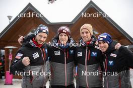 27.01.2018, Zakopane, Poland (POL): Manuel Fettner (AUT), Gregor Schlierenzauer (AUT), Michael Hayboeck (AUT), Stefan Kraft (AUT) - FIS world cup ski jumping, team HS140, Zakopane (POL). www.nordicfocus.com. © Tumashov/NordicFocus. Every downloaded picture is fee-liable.