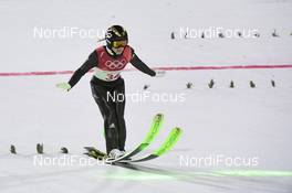 12.02.2018, Pyeongchang, Korea (KOR): Katharina Althaus (GER) - XXIII. Olympic Winter Games Pyeongchang 2018, ski jumping ladies, individual HS109, Pyeongchang (KOR). www.nordicfocus.com. © Thibaut/NordicFocus. Every downloaded picture is fee-liable.