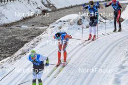 28.01.2018, Molina di Fiemme, Italy (ITA): Mauro Brigadoi (ITA), Niko Koskela (FIN), Oscar Persson (SWE), (l-r)  - Visma Ski Classics Marcialonga, Molina di Fiemme (ITA). www.nordicfocus.com. © Rauschendorfer/NordicFocus. Every downloaded picture is fee-liable.