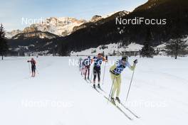 28.01.2018, Molina di Fiemme, Italy (ITA): group of athletes - Visma Ski Classics Marcialonga, Molina di Fiemme (ITA). www.nordicfocus.com. © Rauschendorfer/NordicFocus. Every downloaded picture is fee-liable.