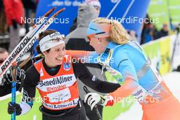 04.02.2018, Oberammergau, Germany (GER): Aurelie Dabudyk (FRA), Maria Graefnings (SWE), (l-r)  - FIS World Loppet Cup Koenig Ludwig Lauf, Oberammergau (GER). www.nordicfocus.com. © Rauschendorfer/NordicFocus. Every downloaded picture is fee-liable.