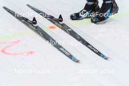 04.02.2018, Oberammergau, Germany (GER): Preparations before the start, Salomon skis and boots - FIS World Loppet Cup Koenig Ludwig Lauf, Oberammergau (GER). www.nordicfocus.com. © Rauschendorfer/NordicFocus. Every downloaded picture is fee-liable.