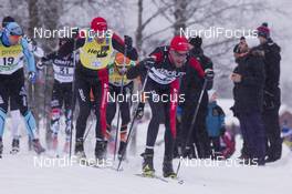 04.03.2018, Mora, Sweden (SWE): Tord Asle Gjerdalen (NOR), Anders Aukland (NOR), (l-r) - Visma Ski Classics, 94th Vasaloppet, Mora (SWE). www.nordicfocus.com. © Manzoni/NordicFocus. Every downloaded picture is fee-liable.