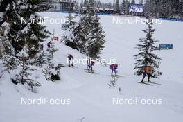 14.12.2019, Hochfilzen, Austria (AUT): Lisa Vittozzi (ITA), Jessica Jislova (CZE), Julia Schwaiger (AUT), Kristina Reztsova (RUS), Karolin Horchler (GER) - IBU world cup biathlon, relay women, Hochfilzen (AUT). www.nordicfocus.com. © Nico Manzoni/NordicFocus. Every downloaded picture is fee-liable.