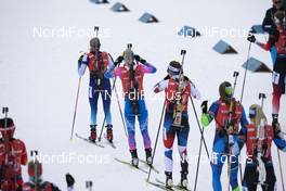 14.12.2019, Hochfilzen, Austria (AUT): Elisa Gasparin (SUI), Kristina Reztsova (RUS), Jessica Jislova (CZE), (l-r) - IBU world cup biathlon, relay women, Hochfilzen (AUT). www.nordicfocus.com. © Manzoni/NordicFocus. Every downloaded picture is fee-liable.
