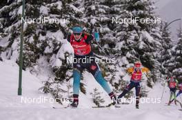 14.12.2019, Hochfilzen, Austria (AUT): Anais Bescond (FRA) - IBU world cup biathlon, relay women, Hochfilzen (AUT). www.nordicfocus.com. © Nico Manzoni/NordicFocus. Every downloaded picture is fee-liable.