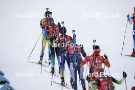 14.12.2019, Hochfilzen, Austria (AUT): Linn Persson (SWE), Anais Bescond (FRA), (l-r) - IBU world cup biathlon, relay women, Hochfilzen (AUT). www.nordicfocus.com. © Manzoni/NordicFocus. Every downloaded picture is fee-liable.