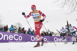 12.03.2019, Drammen, Norway (NOR): Alexander Bolshunov (RUS), Paal Troean Aune (NOR), Kasper Stadaas (NOR), (l-r)  - FIS world cup cross-country, individual sprint, Drammen (NOR). www.nordicfocus.com. © Lyngstad/NordicFocus. Every downloaded picture is fee-liable.